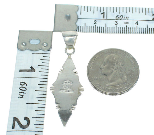 Multicolor Inlay Southwestern Sterling Silver Pendant WX63760
